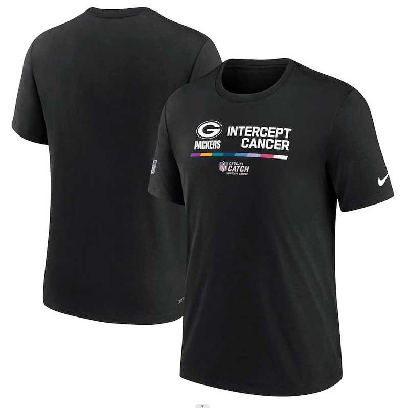 Green Bay Packers Nike 2022 NFL Crucial Catch Performance Men's T-Shirt Black,We sell and wholesale Green Bay Packers Nike 2022 NFL Crucial Catch Performance Men's T-Shirt Black on line form chian!